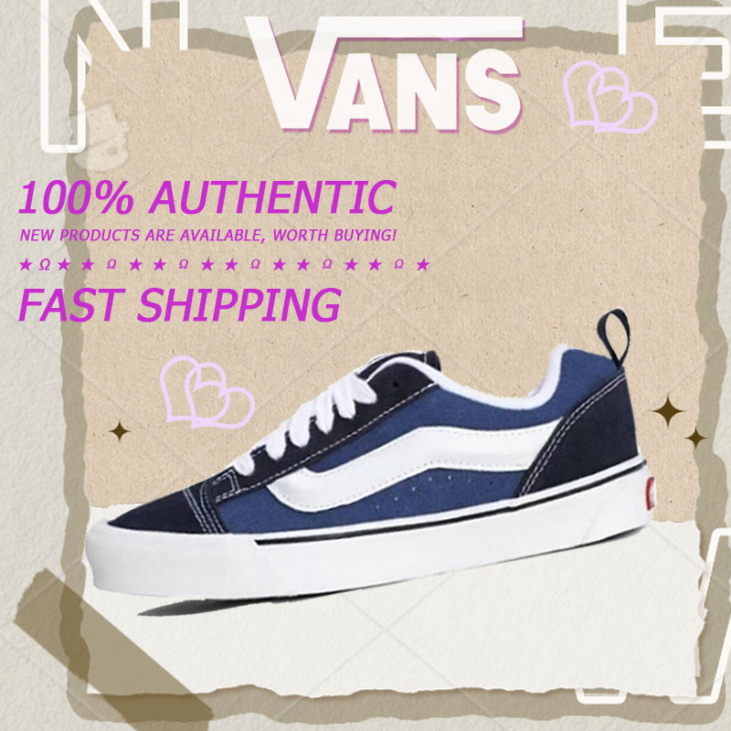 ♞ (ส่งตรงจากไทย～) ของแท้ 100% Vans Knu Skool หนังกลับ ทรงเตี้ย รองเท้าผ้าใบ ยูนิเซ็กส์ รองเท้าโลฟเฟ