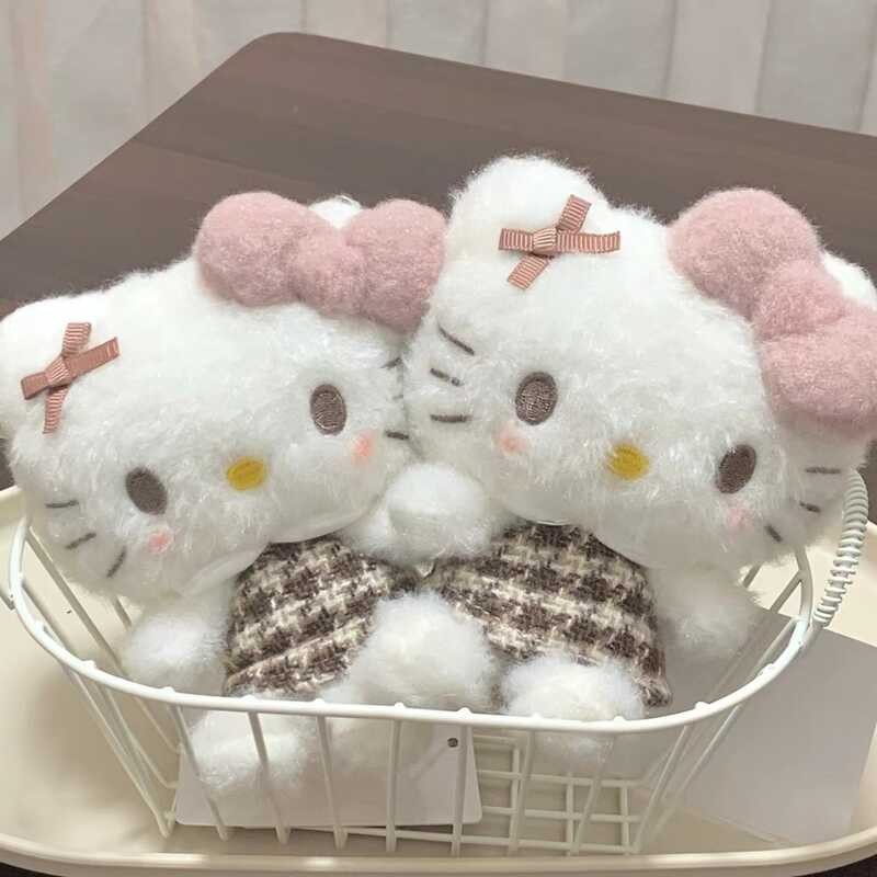 Sanrio Medieval Series Mocha Stripes kitty Plush Doll เครื่องประดับ Hello Kitty น่ารัก