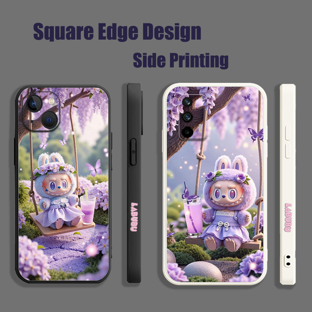 ปลอกสําหรับ OPPO A39/A57 Reno 5 A54 A71 F9 Pro Reno6 Z Labubu ความงาม XWC86 เคสโทรศัพท์ขอบสี่เหลี่ยม