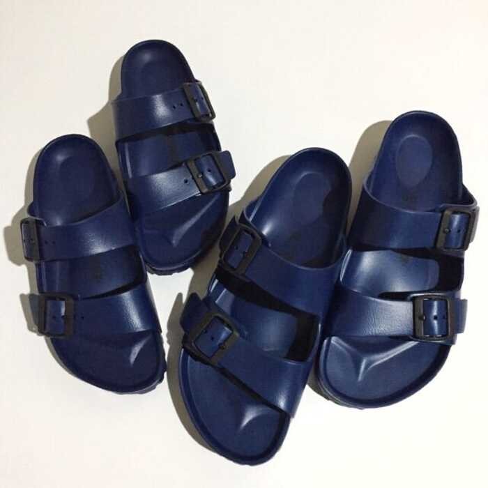 7 Ready Stock Birkenstockรองเท้าแตะ Arizona EVA Black White / Gray Wedge Slipper For