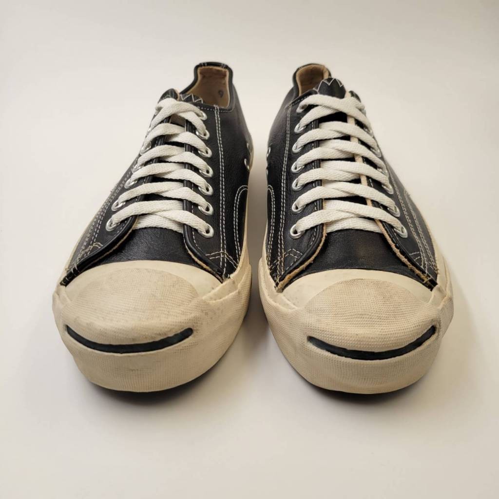 ฟิกเกอร์ Rare Deadstock 90s Converse Jack Purcell Leather Korn Cobin Size Men's / US 9