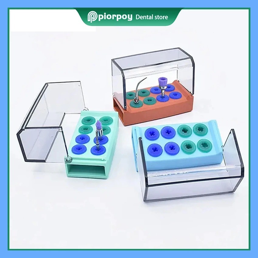 tk PIORPOY Dental Disinfection Storage Box 8 Holes Dentistry Ultrasonic Scaler Tips Holder Stand Bu