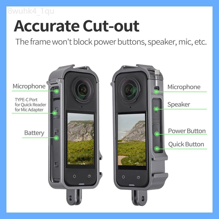 tk ขายร้อน  Camera Rabbit Cage for X4 Aluminum Rabbit Cage Expansion Bezel Dual Cold Shoe Port Came