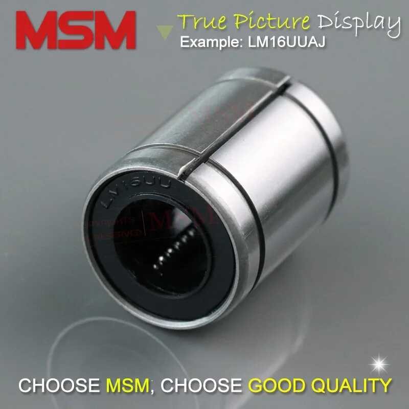 10 0Cc ชิ้น MSM กวาดล้างปรับหูแบริ่ง Lm8uu Lm10uu Lm12uu Lm16uu Lm20uu