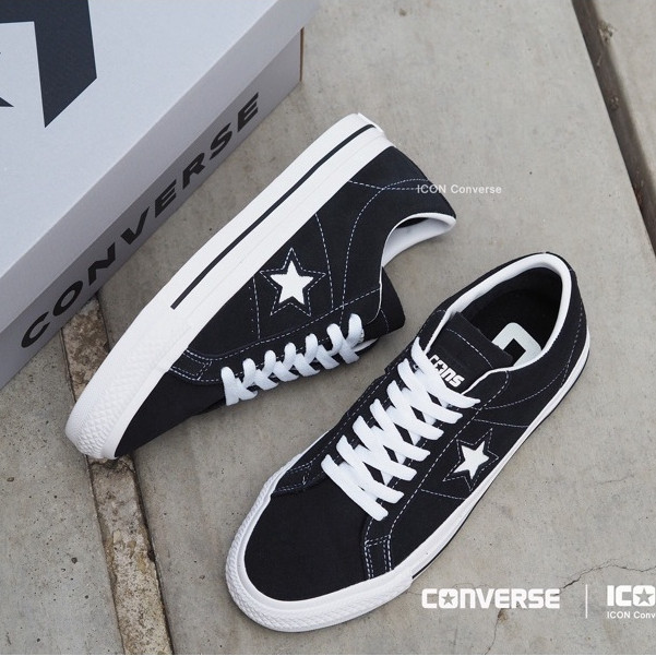 ♞,♘,♙Converse One Star PRO OX - Black  #ฟรีเชือกดำ #แท้ #พร้อมถุงshop uyg