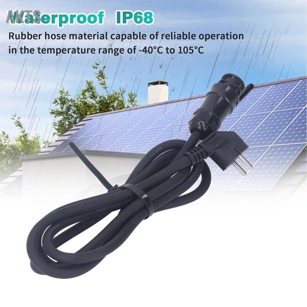 AKTS Micro INVERTER สาย BC01 ซ็อกเก็ตหญิง 3 ขาเชื่อมต่อสายสำหรับ Hoymiles Deye เอาต์พุต AC 2M EU ปล