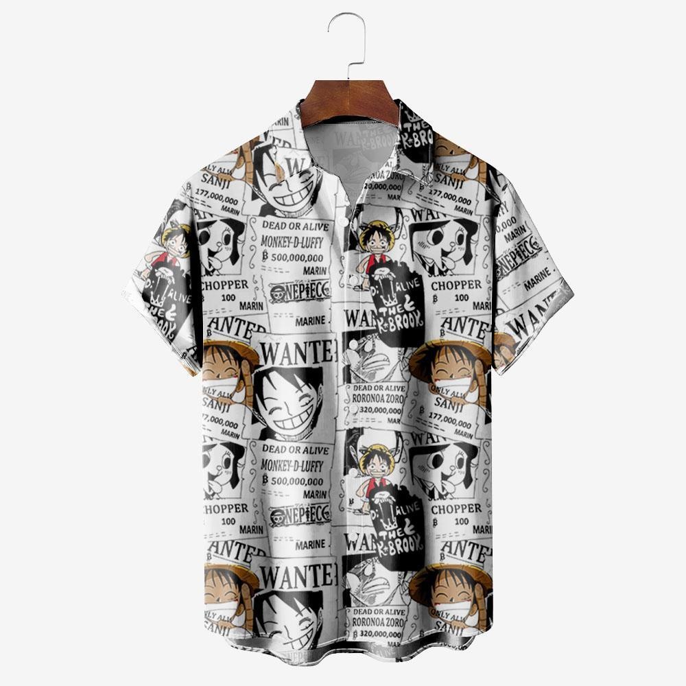 เสื้อพิมพ์ลาย 3ง ตัวการ์ตูนจาก หนึ่ง ชิ้นส่วน ใส่ได้ทั้งชายและหญิงสําหรับทุกวัน ถนน ลําลองแขนสั้นในฤดูร้อน เนื้อผ้าใส่สบาย และทนทาน
