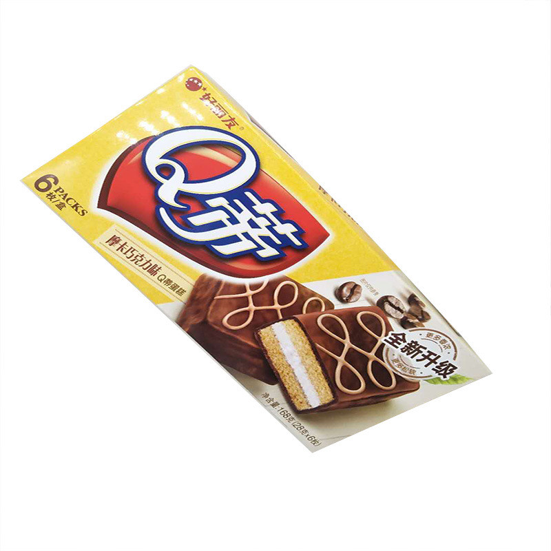 Orion Q Di 168g ขนมอบเค้กรสช็อกโกแลต 6 ชิ้น ของว่าง อาหารชุดผสม