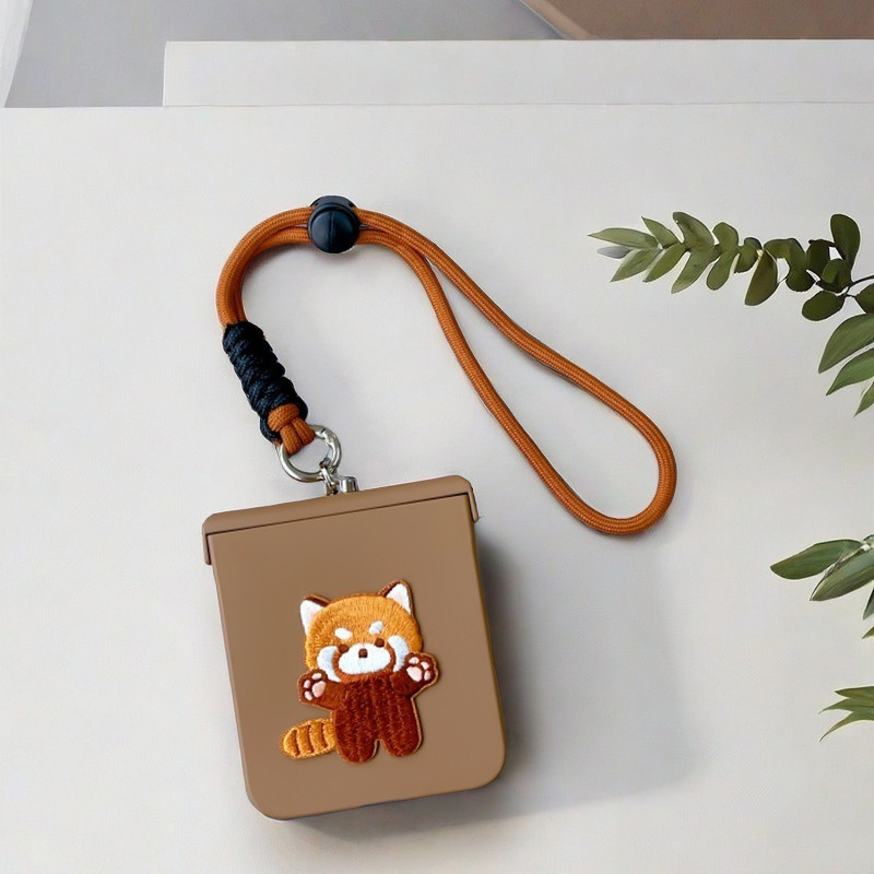 ใหม่เกาหลีน่ารักสีทึบสีน้ําตาล Raccoon รูปที่ 2