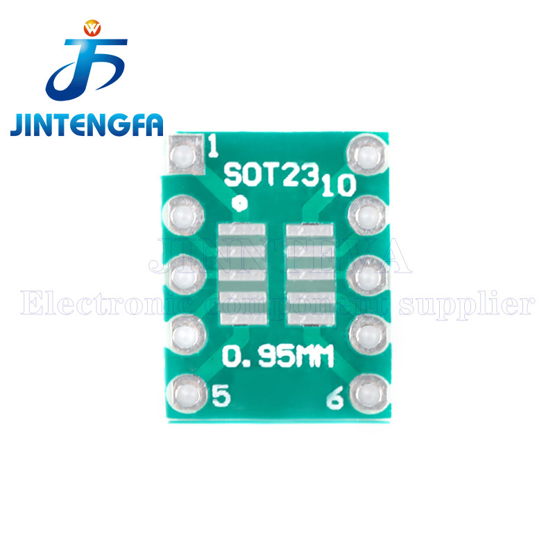 10PCS SOT-23 SOT23 MSOP10 SOP-10 ถึง DIP 10 PCB Transfer Board DIP Pin Board Pitch ทรานซิสเตอร์ IC อ