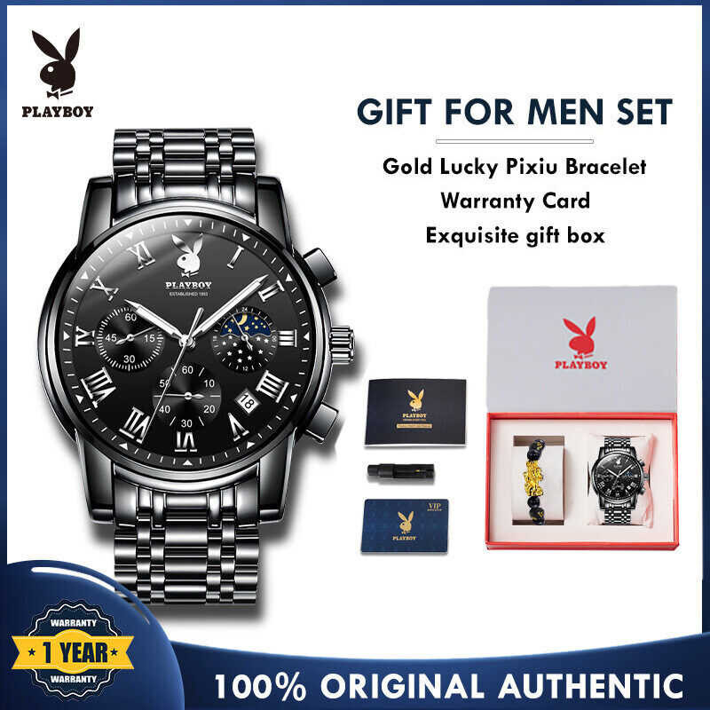 ❤ PLAYBOY ชุดนาฬิกาสุดหรูสำหรับผู้ชาย,ซื้อ1 Take
