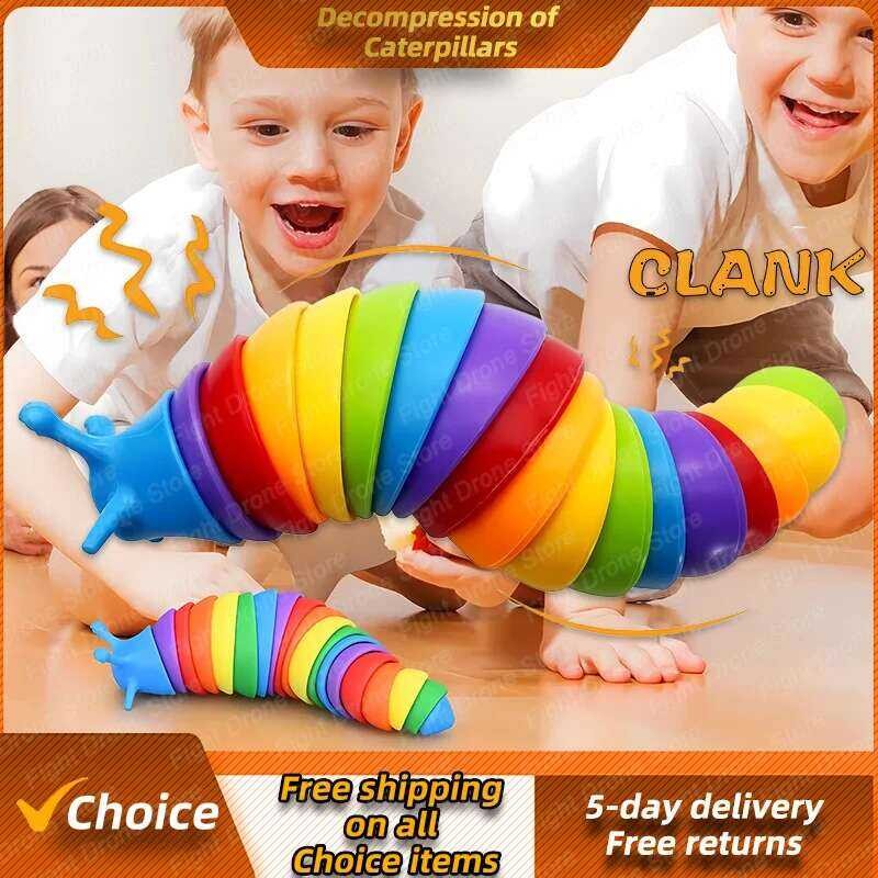 18 ของเล่นใหม่ ซม. หนอนน่ารัก รูปทรงหนอนผีเสื้อ ของเล่นบีบคลายเครียด สำหรับเด็กและผู้ใหญ่ ซม.