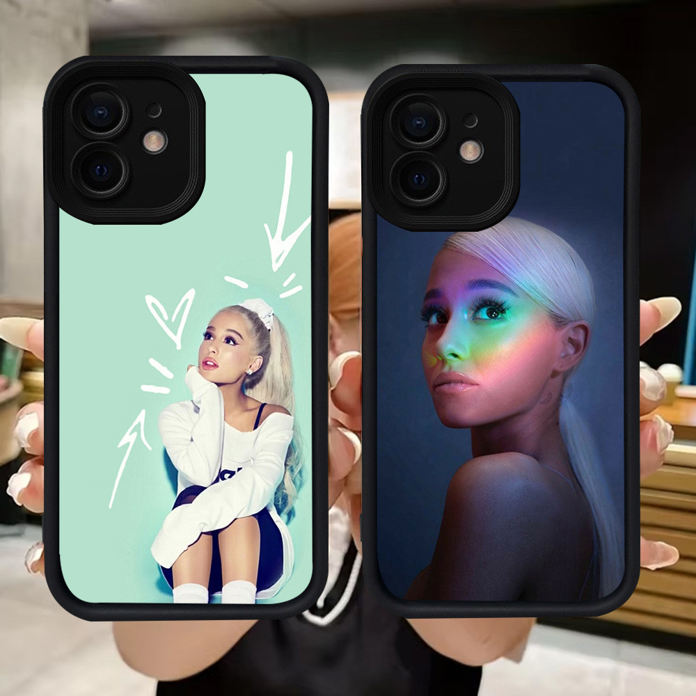Q58 Ariana Grande soft Casing สําหรับ iPhone XS X 12 XR 11 Mini 15 Pro Max