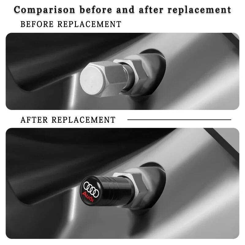 ▥ 4Pcs Audi Styg 3D Aluminum Metal Car Wheel Tire Air Vae Caps Cover For A3 A4 B6 B8 B7 A6 A