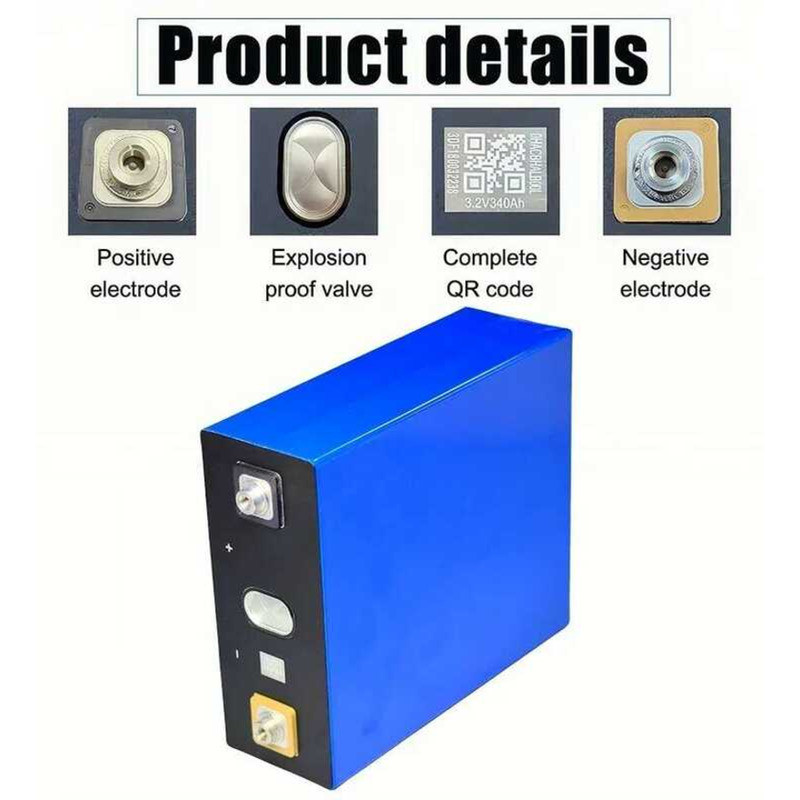 ใหม่ 4PCS 3.2v 340Ah 320Ah 280Ah 200Ah 150Ah 120ah 32ah Lifepo4 เกรด A DIY 12V 24V 48V ชาร์จรถยนต์