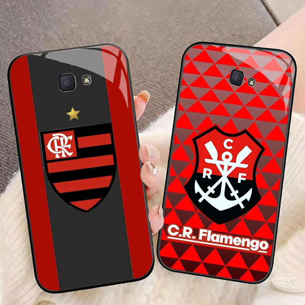 MK-18 Flamengo Liquid HD Glass Casing สําหรับ Samsung J7 Prime J6 J4 Core Pro Plus Note 9