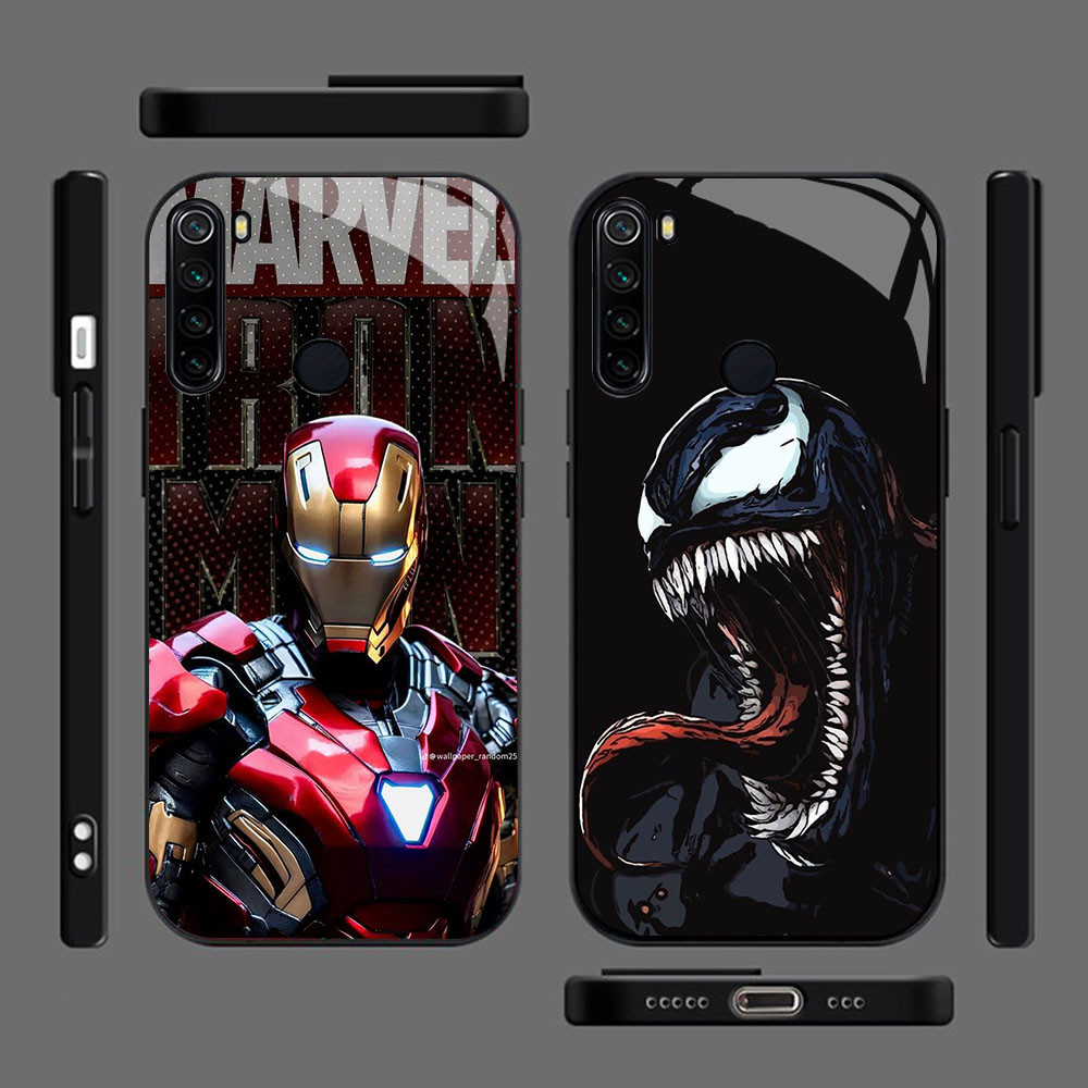 MK-26 Marvel Liquid HD Glass Casing สําหรับ OPPO A7 A12 A12S A11K A5S F9 F7 F5 Realme 2 Pro