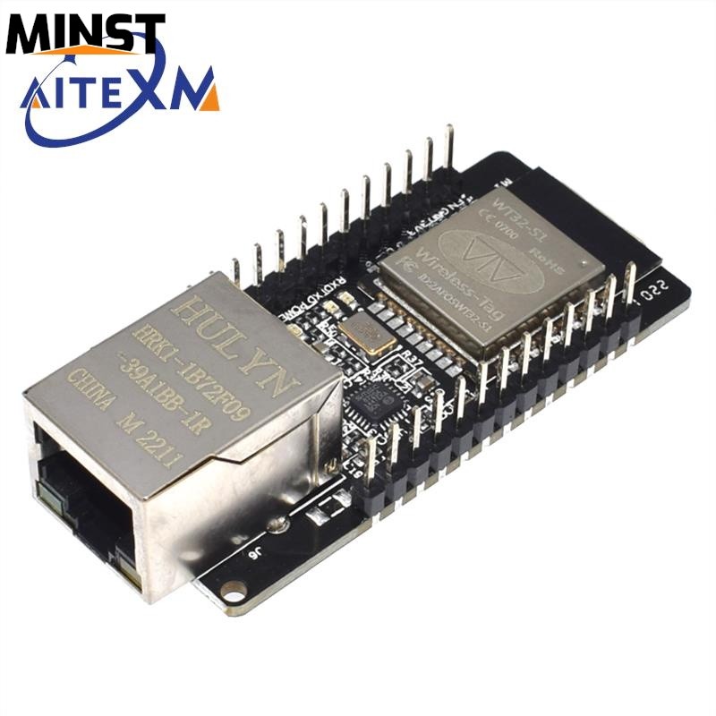 WT32-ETH01 ฝังพอร์ตอนุกรมเครือข่ายที่รองรับบลูทูธ Ethernet WIFI Combo Gateway MCU ESP32 โมดูลไร้สาย 