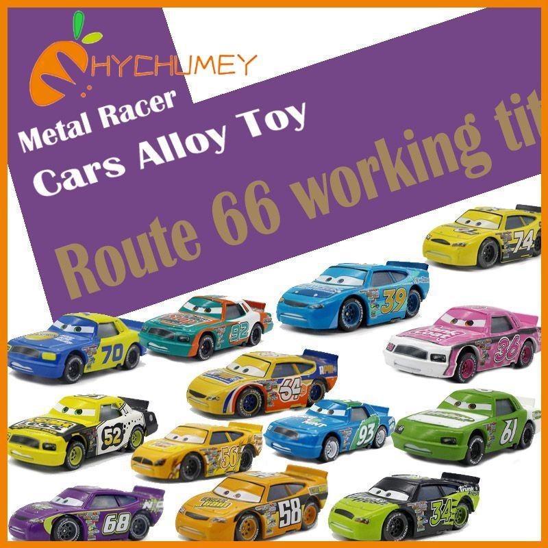 Pixar Cars Disney Racer King Mini Alloy Model สําหรับเด็กพร้อมล้อกลิ้งสมจริง