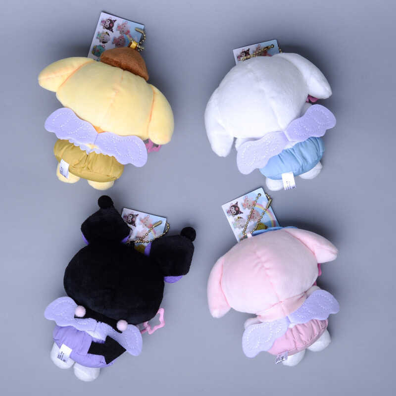 ➧ Hi Toy 12 ซม Angel Sanrio ตุ๊กตาตุ๊กตา Keyfob ของเล่น Kawali Kuromi Hel