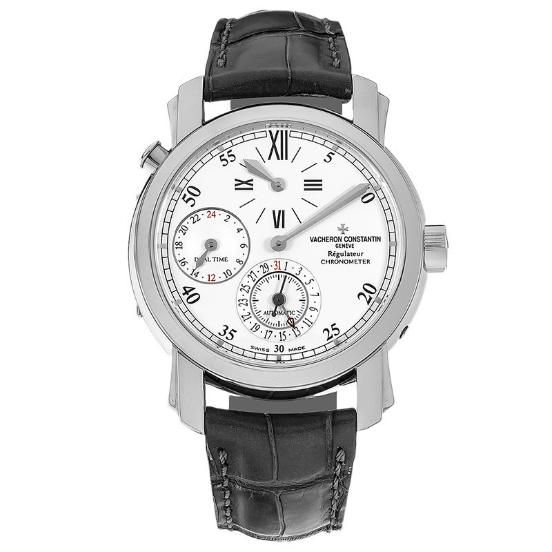 [VC ] Vacheron Watch Vacheron Watch Dual Time Zone 18K Platinum Automatic Mechanical Watch Men 4200