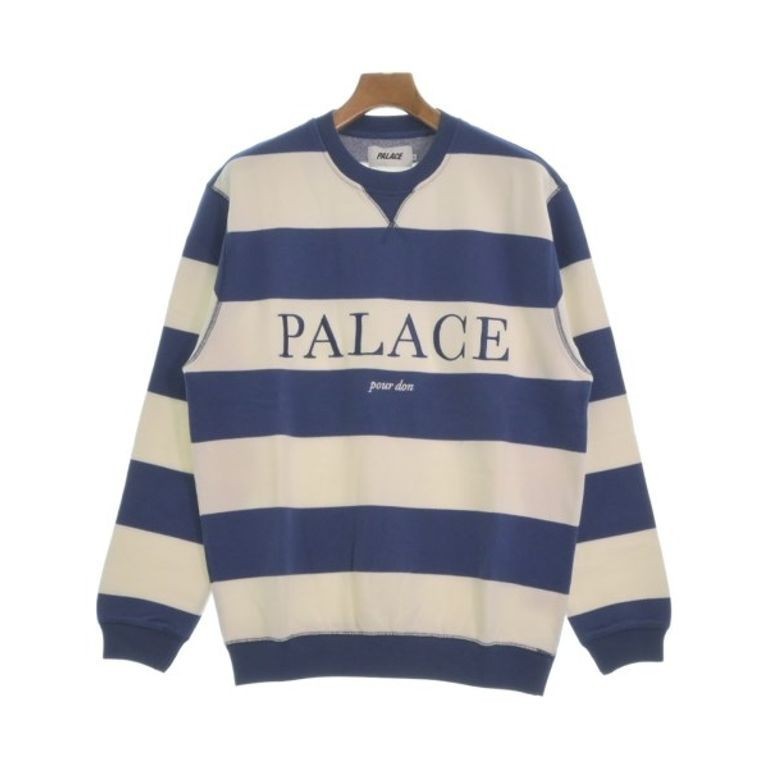 Ace M PALACE Tshirt Shirt Striped White blue Direct from Japan Secondhand 3358424e0081