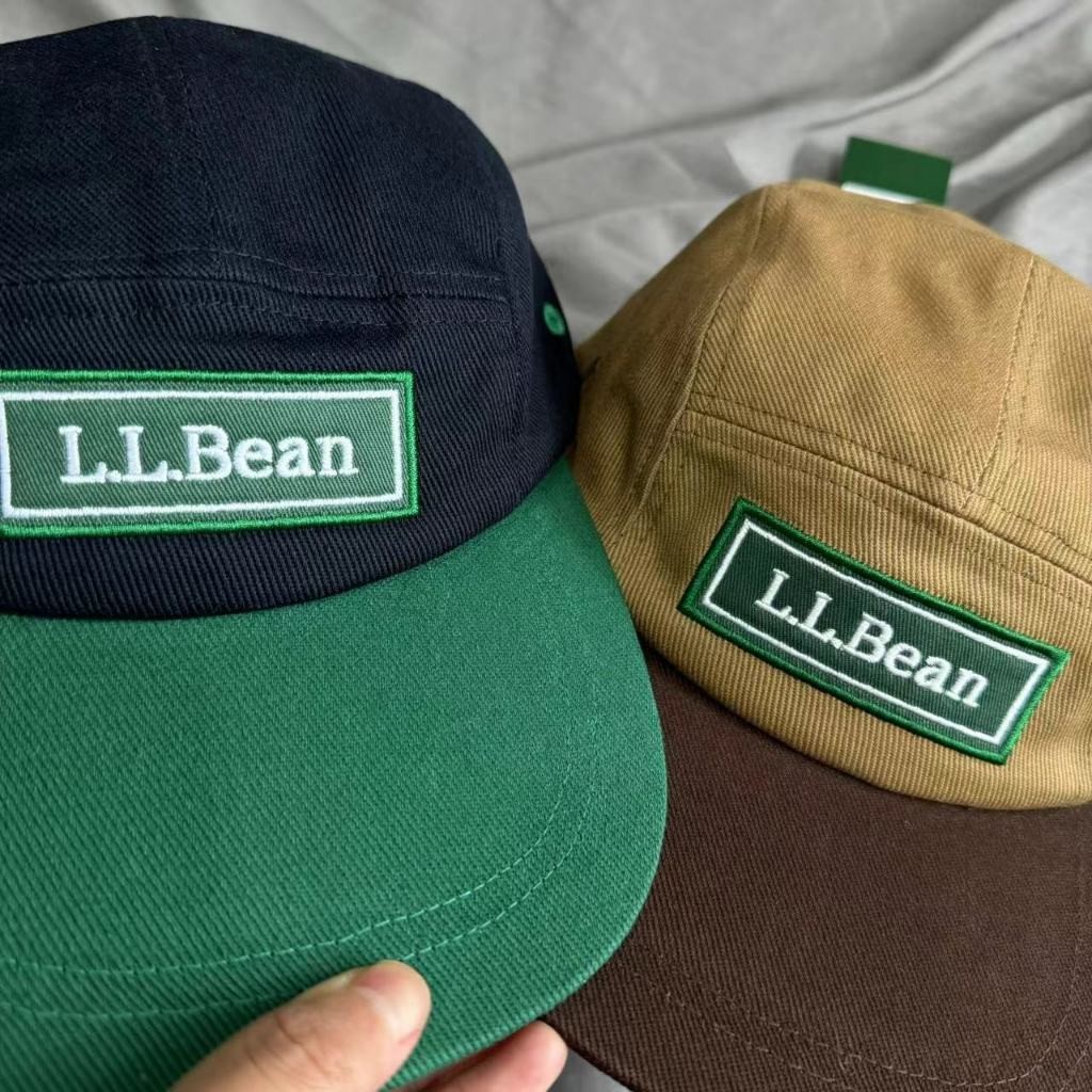 Ll bean Co-Branded Beams แบนขอบ Contrast เย็บเบสบอลหมวก Retro ห้าชิ้นหมวกผู้ชายผู้หญิงคู่ Sun หมวกส