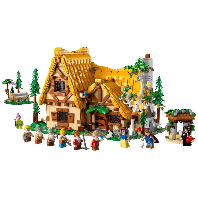ใช้งานร่วมกับ LEGO Disney 43242 Snow White และ Seven Dwarfs Forest House ของเล่นเด็กบล็อกอาคาร
