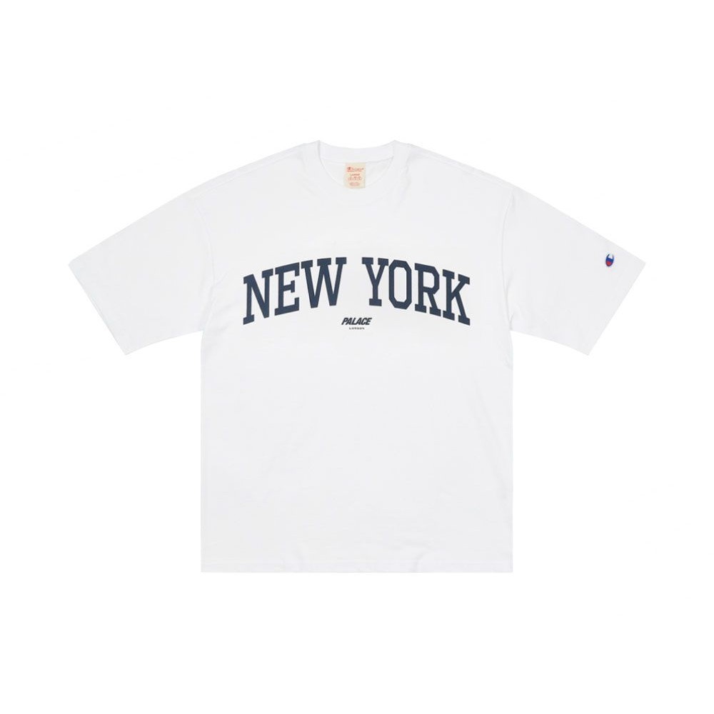 ♞,♘,♙PALACE x Champion Shop T-Shirt New York White Unused WFD