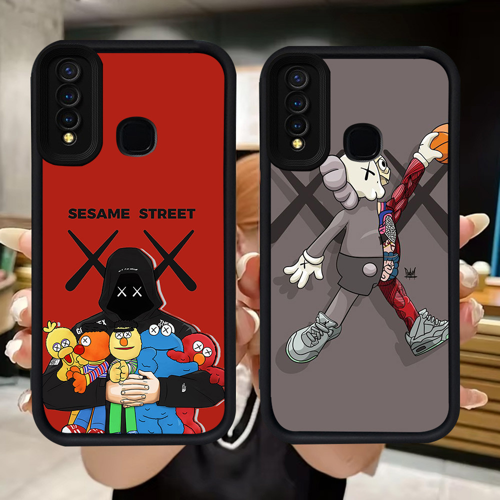 Q56 KAWS นุ่มสําหรับ VIVO Y30 Y50 Y19 V9 Y95 Y93 Y12 Y91 Y30i Y15 Y17 Z1 Pro Y91C