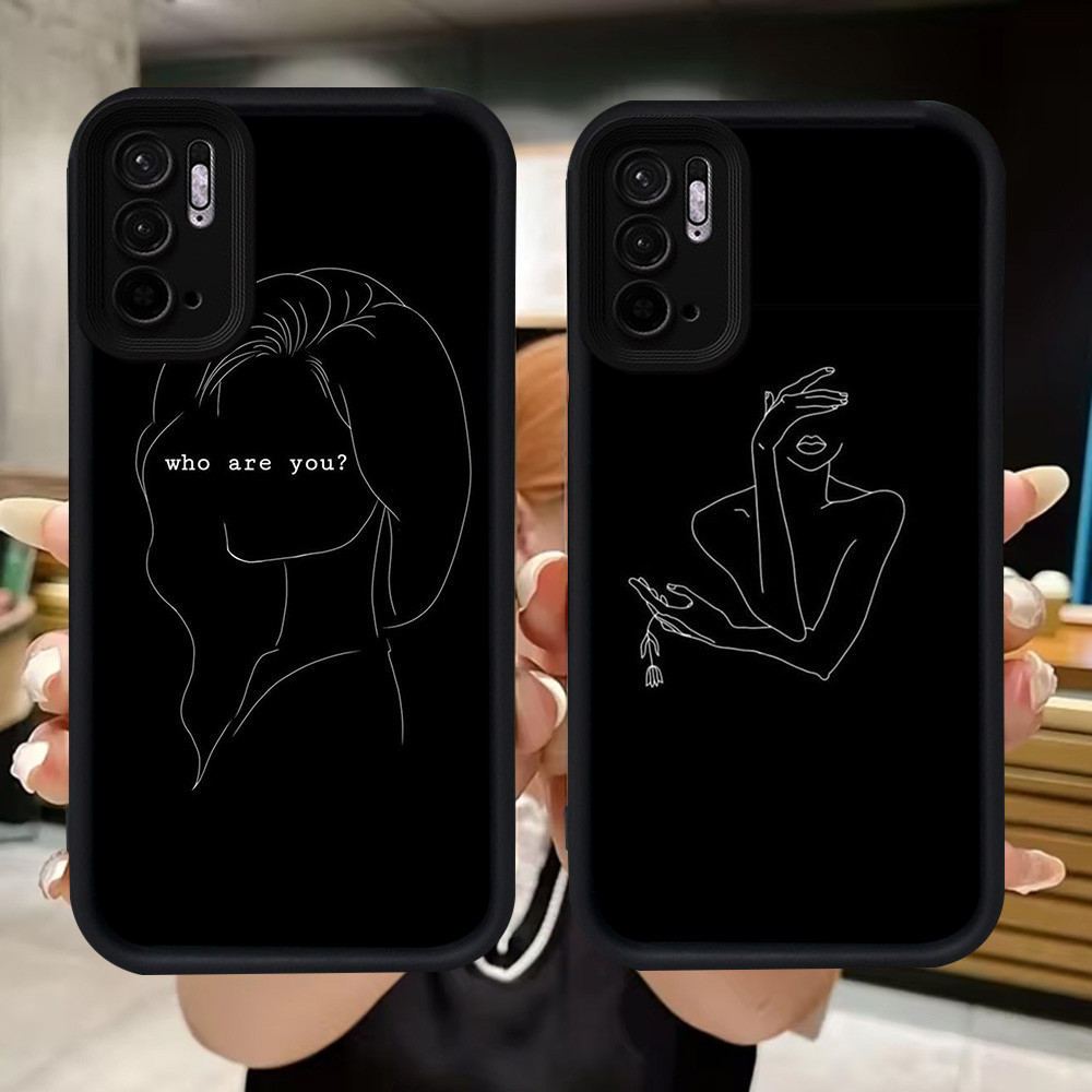 Q68 Simple One Lineปลอกอ่อนสําหรับXiaomi Redmiหมายเหตุ11T 10T 10 11 SE 11s 10s Pro 5G