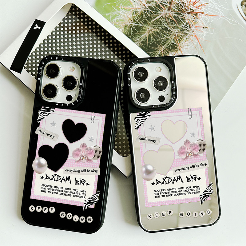Top Girl Studio Dear Diary Label SeriesกระจกสําหรับIPhone 11 12 13 Mini 15 16 Pro MaxกรณีX XR XS Max