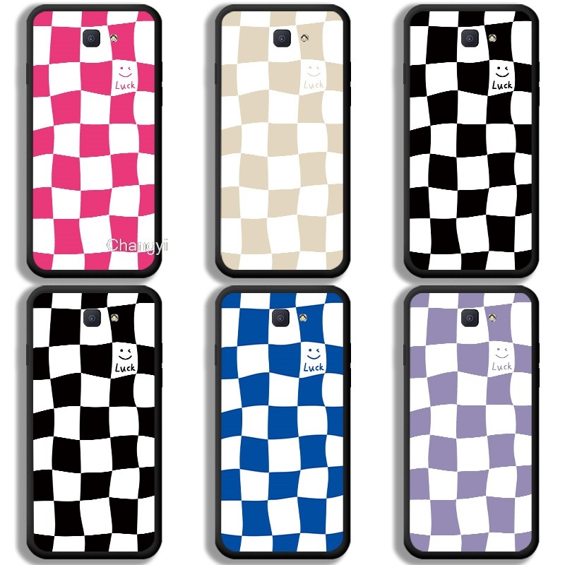 Creative สีดําสีขาวกระดานหมากรุกกันกระแทกสําหรับ Samsung J5 Prime ON5(2016) G570