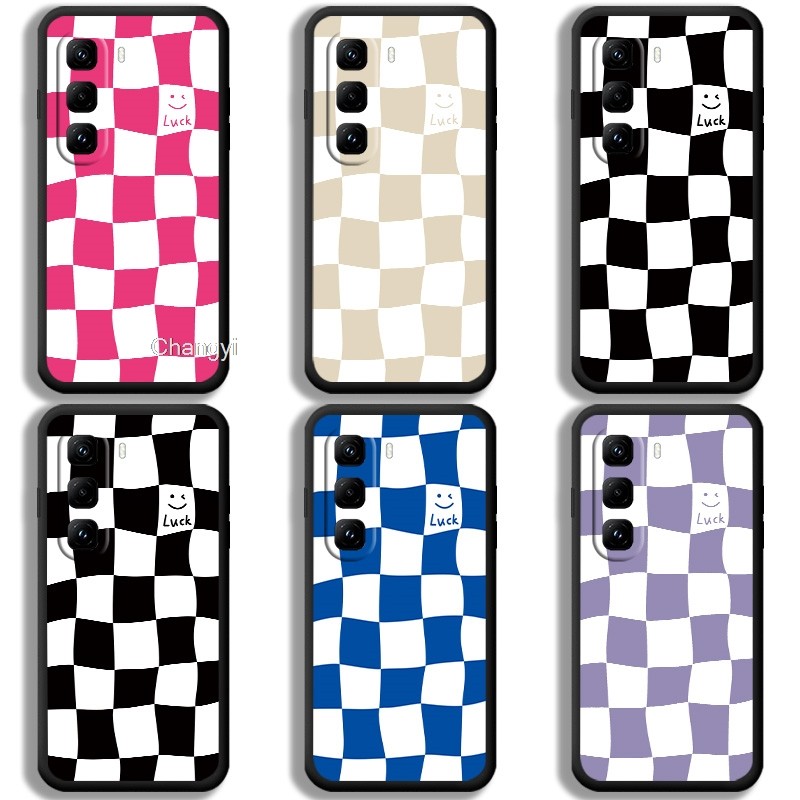 Creative สีดําสีขาวกระดานหมากรุกกันกระแทกสําหรับ Infinix Hot 50 Pro X6881