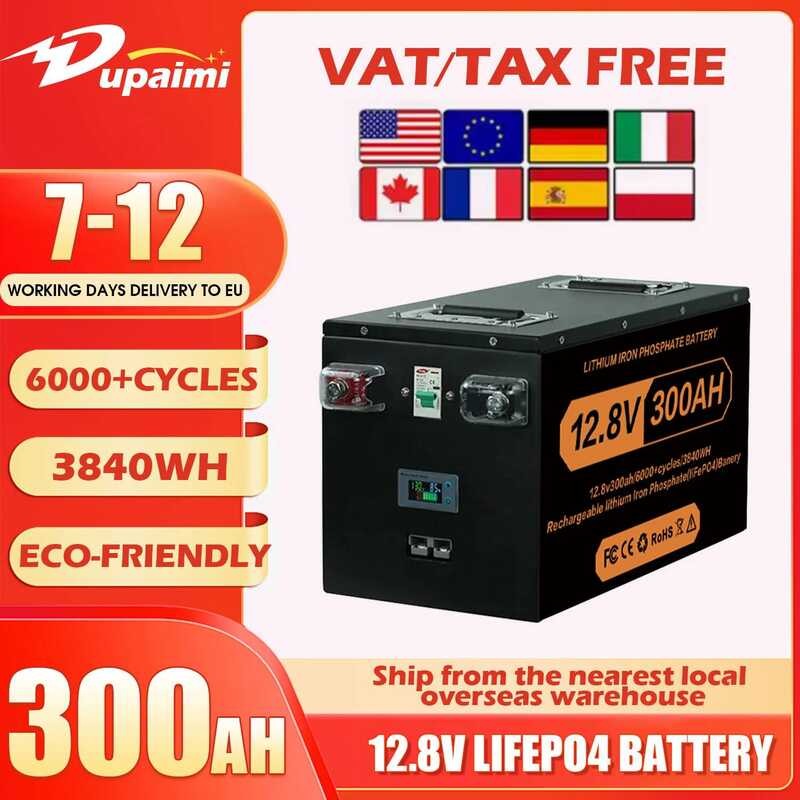 แบตเตอรี่ LiFePO4 24V 12V 100Ah 200Ah 280Ah 300Ah 400Ah ใหม่เกรด A พร้อม BMS ในตัวสำหรับรถบ้านและเรื