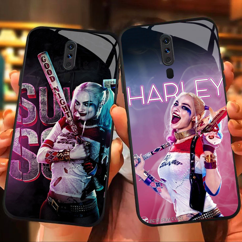 MK-68 Harley Quinn & Joker Liquid HD Glass Casing สําหรับ OPPO A5 A9 F11 A9X Reno 2F 2Z Pro