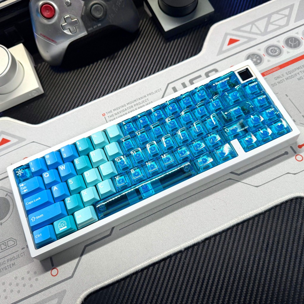 Hawaiii Snow Mountain Keycap ชุดขนาดใหญ่ PBT Sublimation + PC ความประทับใจความสูง Adaptation Mega Li
