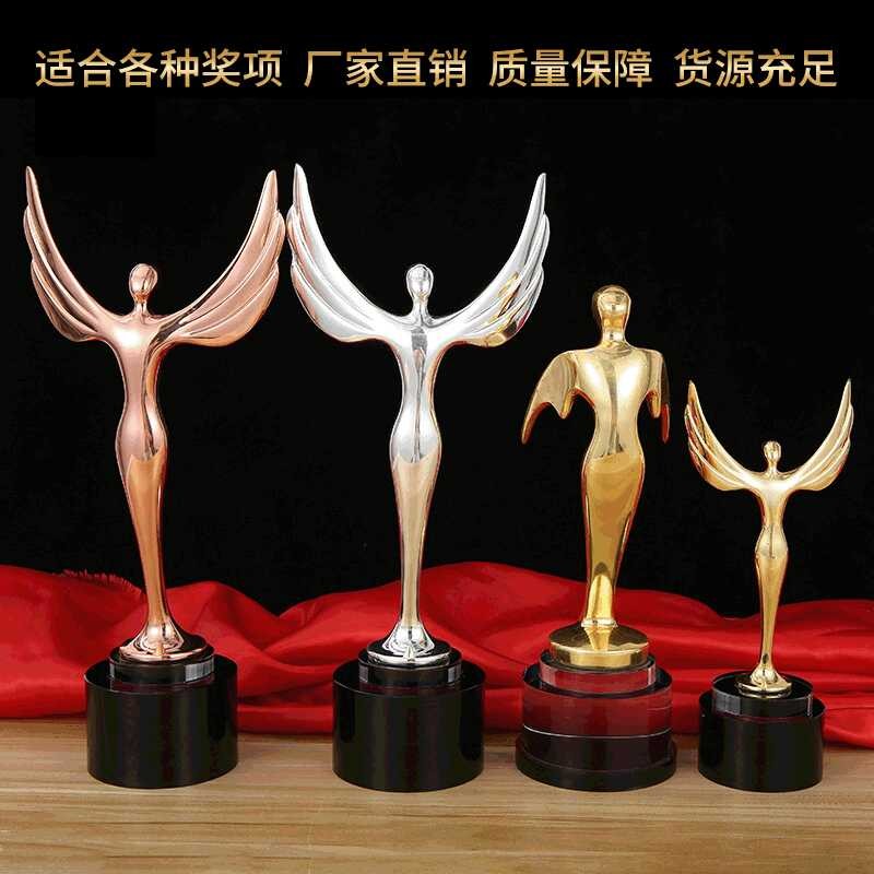Oscar Angel Trophy Golden Man Trophy ตัวอักษรพนักงานรางวัล Creative Trophy