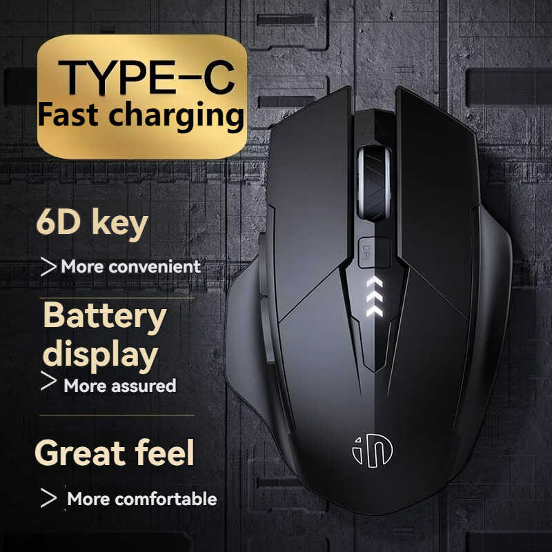 F1 9 Inphic 2.4G บลูทู ธ ไร้สายเมาส์สำนักงานเงียบเมาส์ชาร์