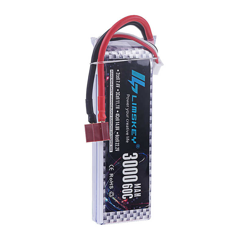 Δ 3000Mah Li-Ion แบตเตอรี่ 45C สำหรับ RC 4 Axis Aircraft เฮลิคอปเตอร