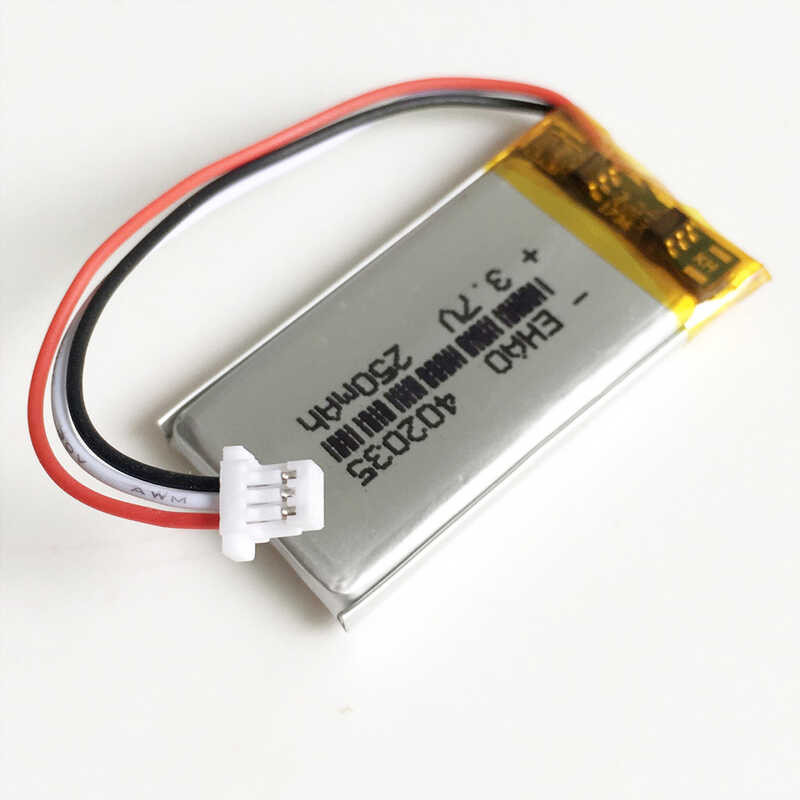 Δ 2/5/10 ชิ้น 3.7V 250Mah Lipo แบตเตอรี่แบบชาร์จไฟได้ 402035 + JST 1.