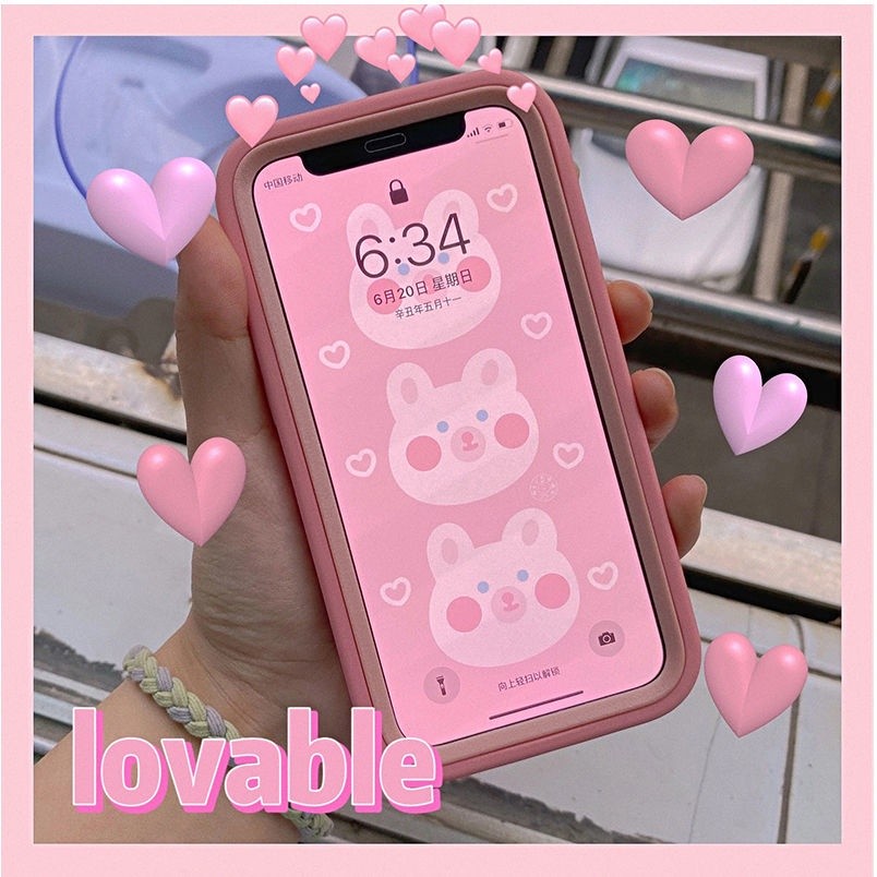 ในสต็อก สาวแป้งสองชิ้นเข้ากันได้สําหรับ iPhone14promax เคสโทรศัพท์มือถือ iphone 13 11 บุคลิกภาพหยัก 