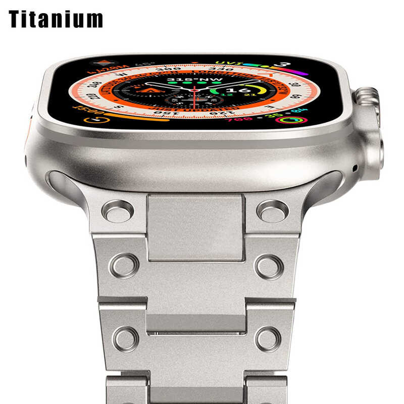 Apple สายไทเทเนียมสำหรับ Watch Super Watch 49Mm 44Mm 45Mm 40Mm 41Mm 38Mm 42Mm ส