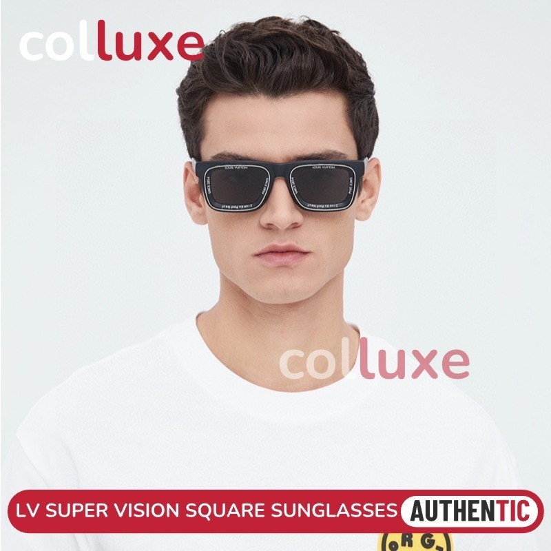 NEW24 หลุยส์วิตตอง Louis vuitton แว่นตากันแดดทรงสี่เหลี่ยมรุ่น LV Super Vision Sunglasses