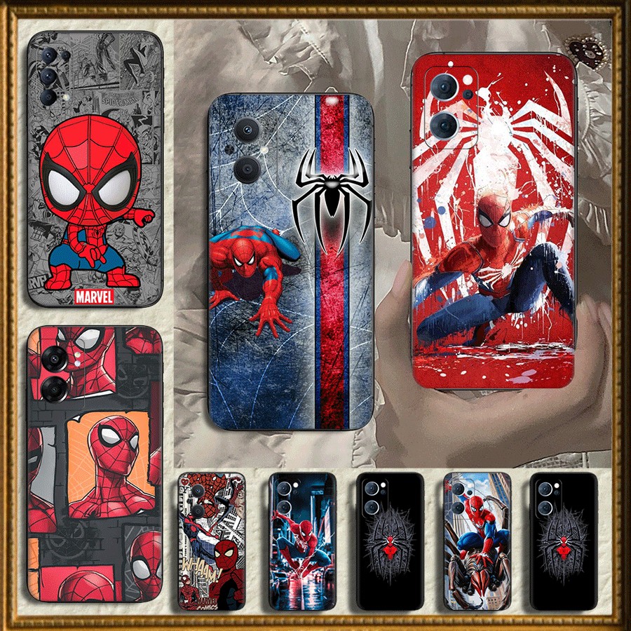 Oppo F5 A73 2017 F7 F9 Pro A7X F11 A9 2019 F17 ความเข้ากันได้ TPU Soft Shell Case การ์ตูน spiderman
