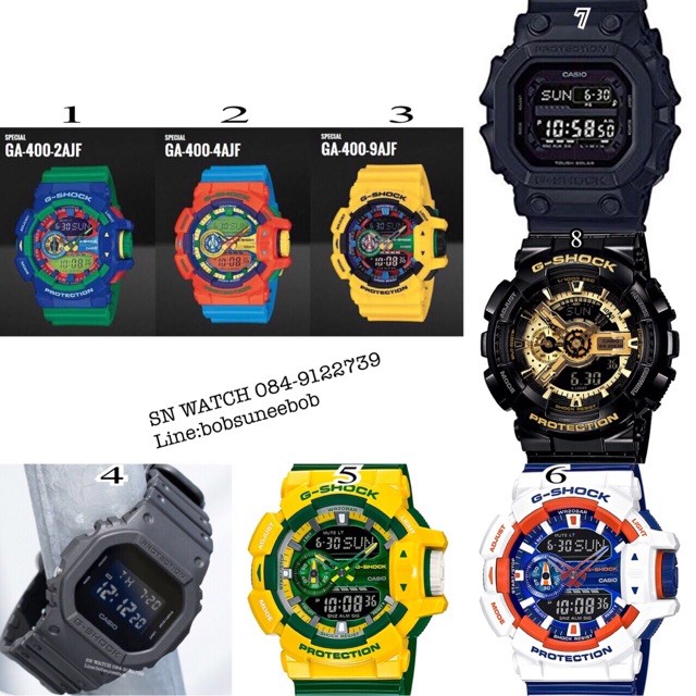 G-Shock ของแท้% ประกันCmg 1.GA400-2A 2.GA400-4A 3.GA400-9A 4.DW5600BB 5.GA400CS-7ADR 6.GA400GS-9ADR