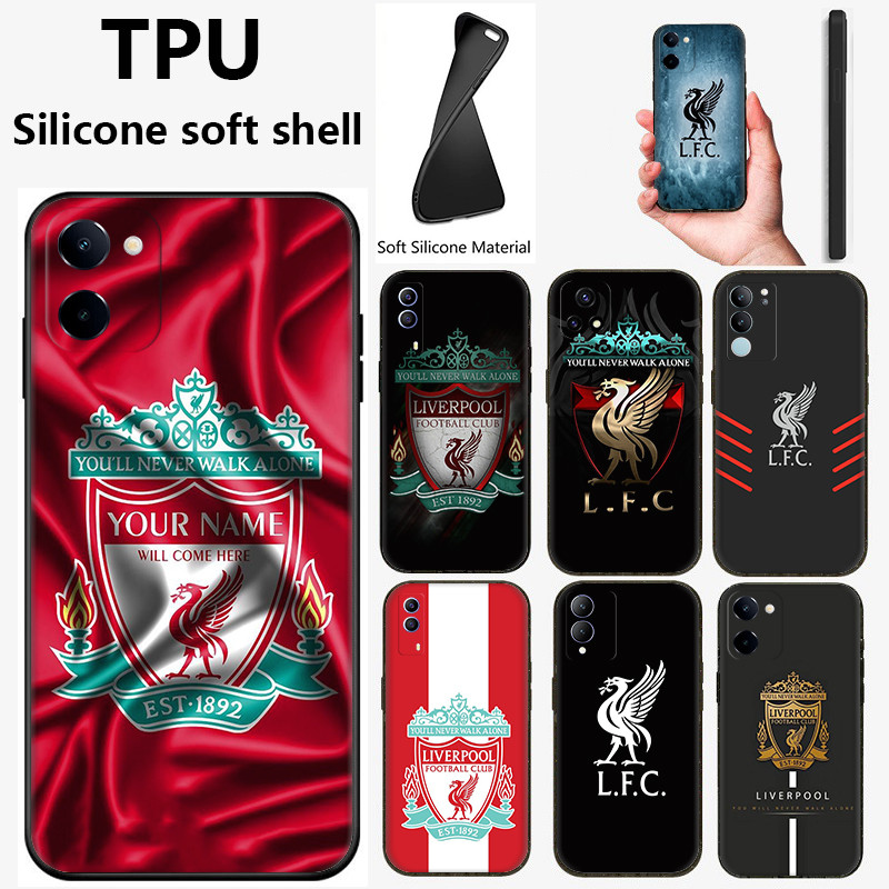 สําหรับ Vivo V20 SE Y70 2020 Pro V21 4G 5G V21E TPU หรูหราซิลิโคนสีดํานุ่มกรณี AP26 ลิเวอร์พูล FC