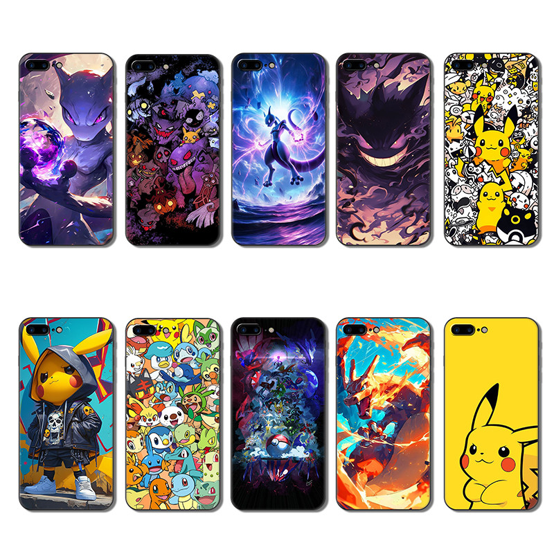 เคสโทรศัพท์สีดําแฟชั่นสําหรับOPPO A1 A1K A3S A5 A5S A7 A8 A9 A11 GR54 pokemon Cover