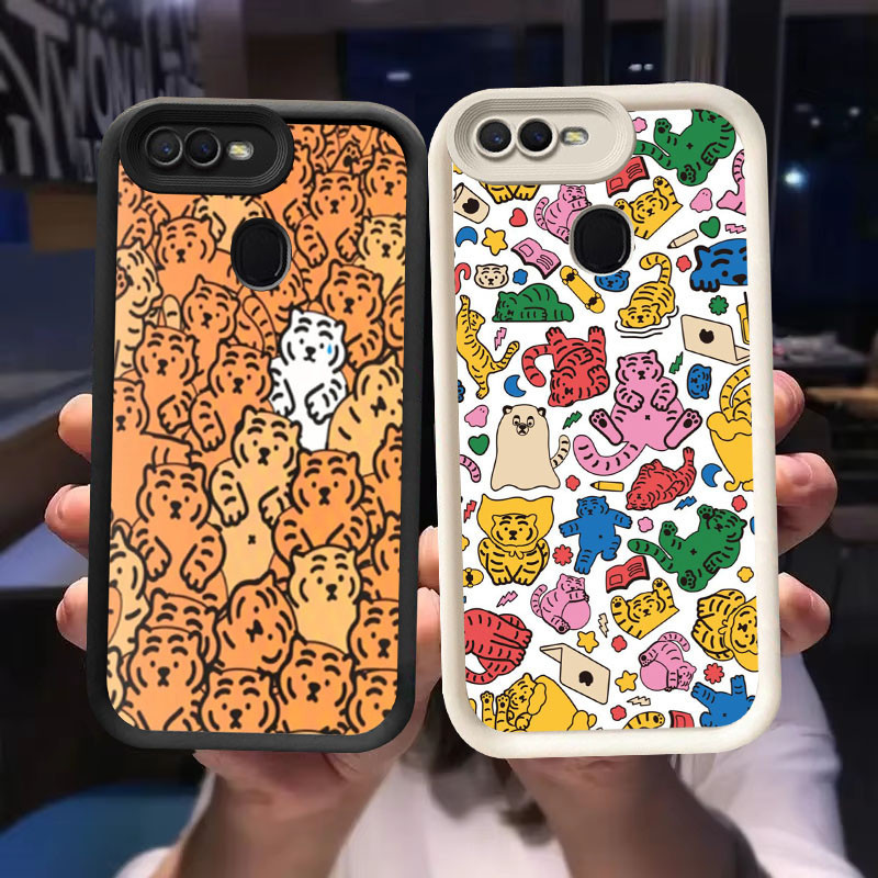 O-65 Tiger สําหรับ OPPO A5S A12s A7 A12 F7 F9 2018 Pro สีดําและสีขาว