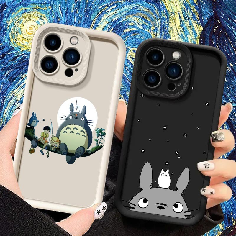 Studio Ghibli อะนิเมะ Totoro เคสโทรศัพท์สําหรับ Redmi หมายเหตุ 11 12 10 9 8 13 Pro Plus 5G แฟชั่นปลอ